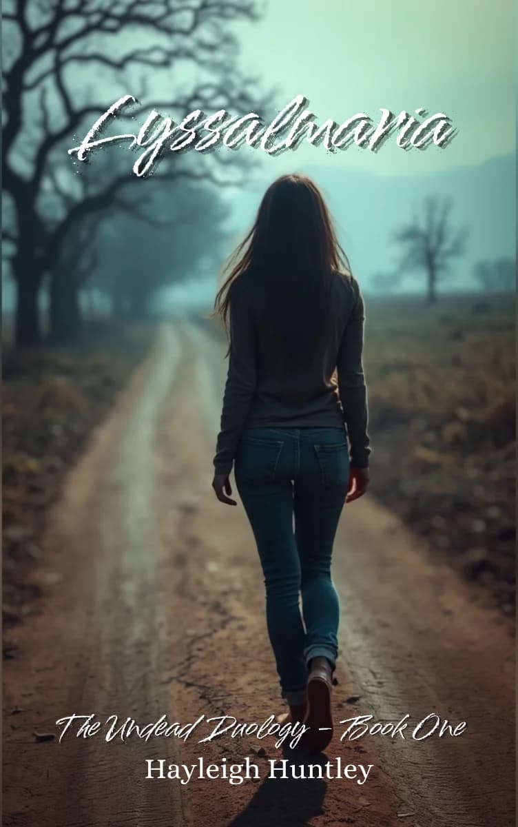 Book cover for Lyssalmaria: The Undead Duology - Book One, a signed paperback by Hayleigh Huntley