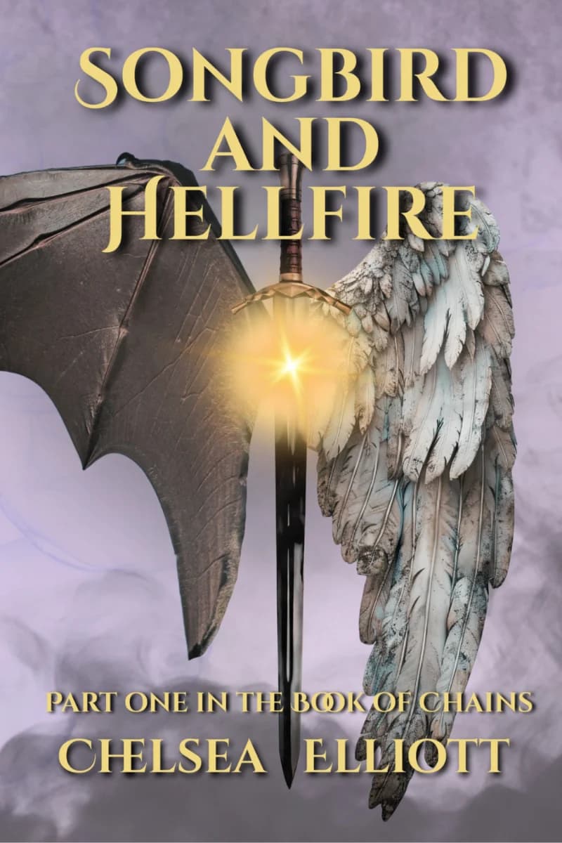 Book cover for Songbird and Hellfire by Chelsea Elliott