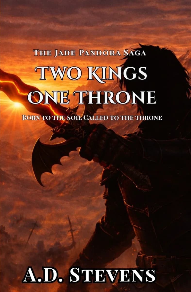 The Jade Pandora Saga - Two Kings One Throne by A.D Stevens book cover