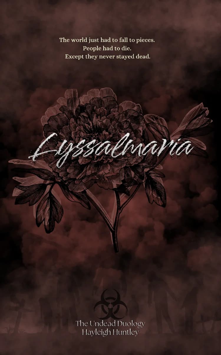 Book cover for Lyssalmaria: The Undead Duology - Book One, a signed paperback by Hayleigh Huntley